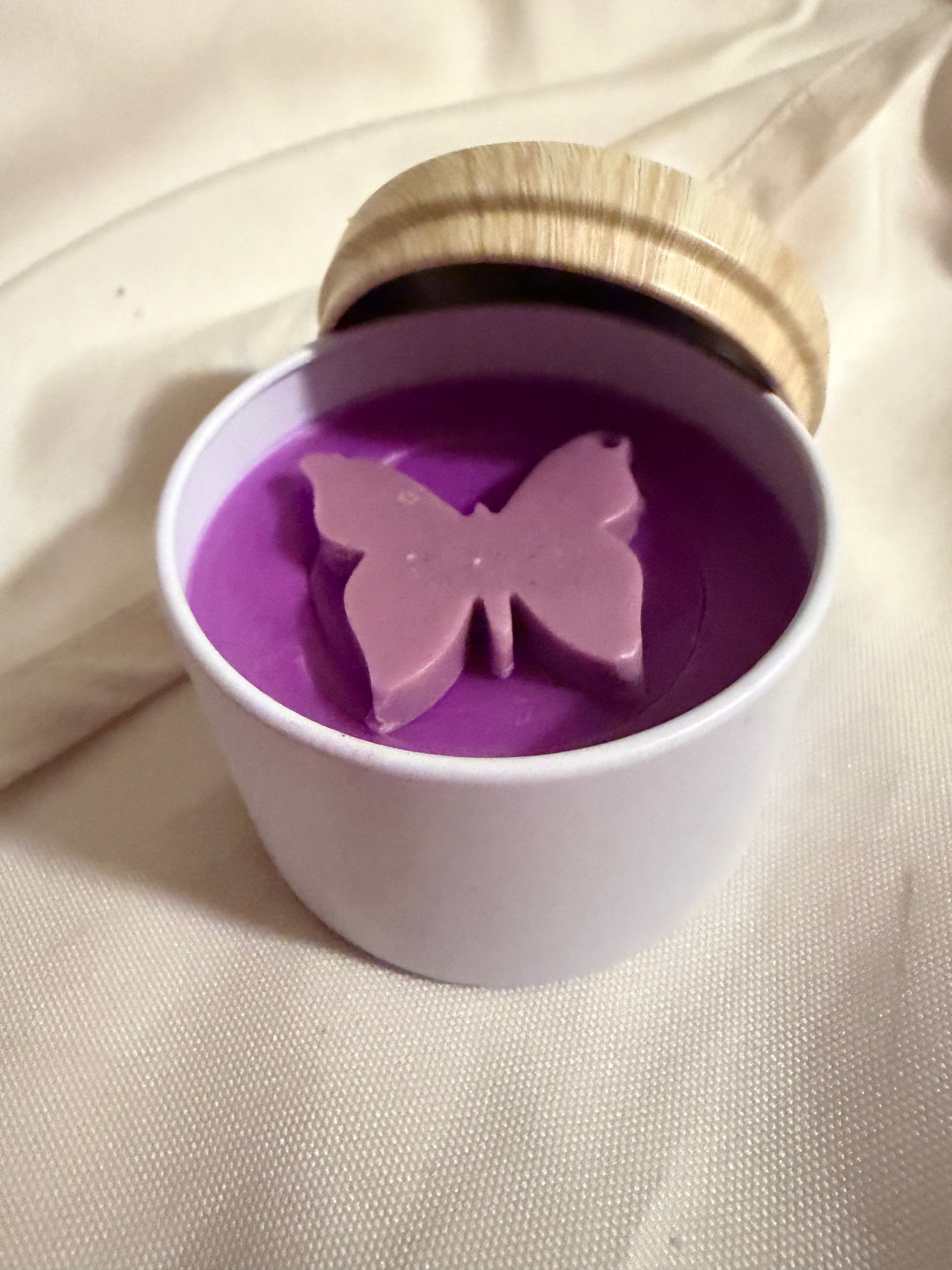 Lavender Fields Wickless Soy Candle 8oz 4 oz tin